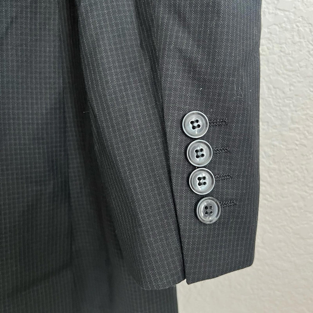 NEW Alberto Cardinali S200 Slim Fit Suit Blazer in Black, Size 40L, Retail $199