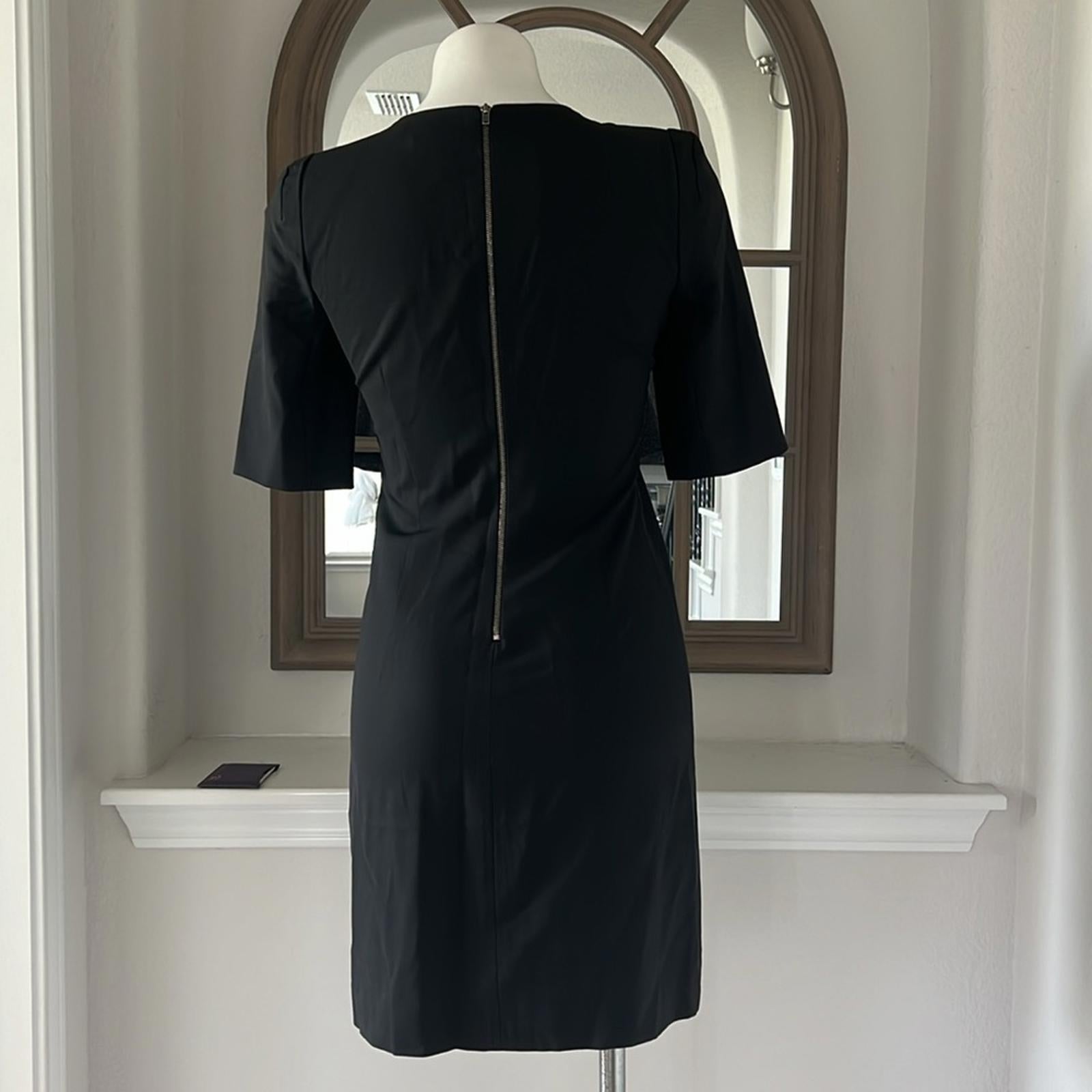 Theory Sheath Dress in Black Good Woo Size 4 EXCELLENT! Retail $245