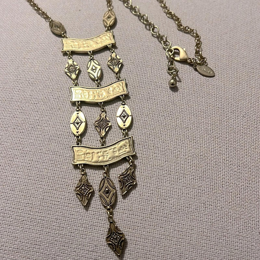 NEW Chico’s Mia Ladder Necklace in Gold , New without Tag SOLD OUT