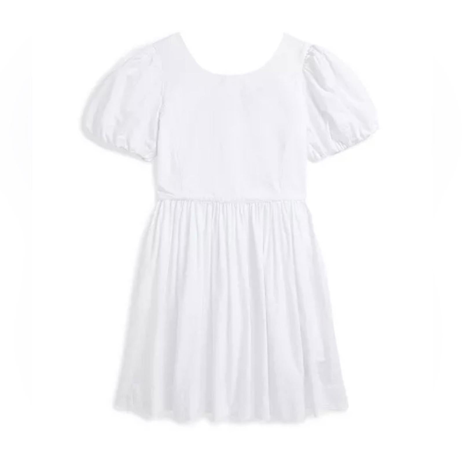 Polo Ralph Lauren Girls Seersucker Dress in White, Size 7, NWT