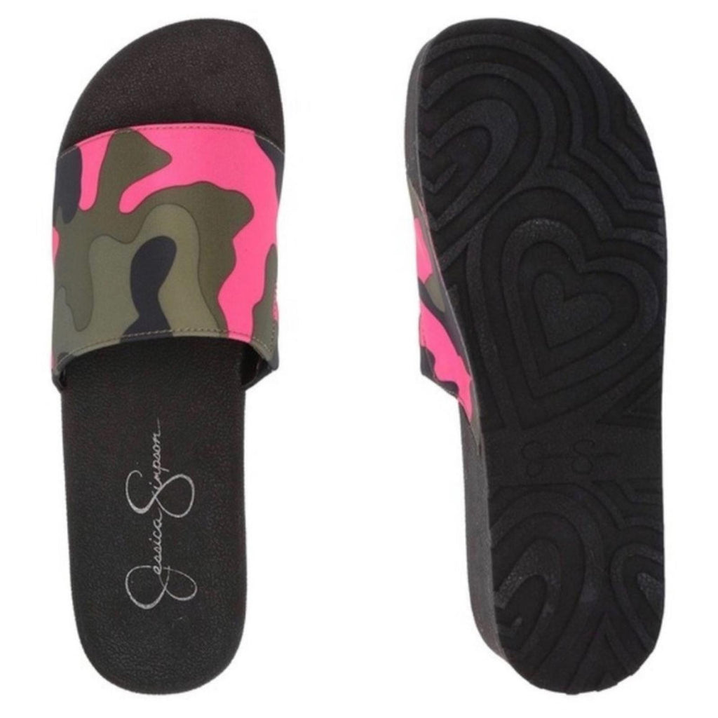 Jessica Simpson Camo Slide Platform Sandals, Size 9, New in Box