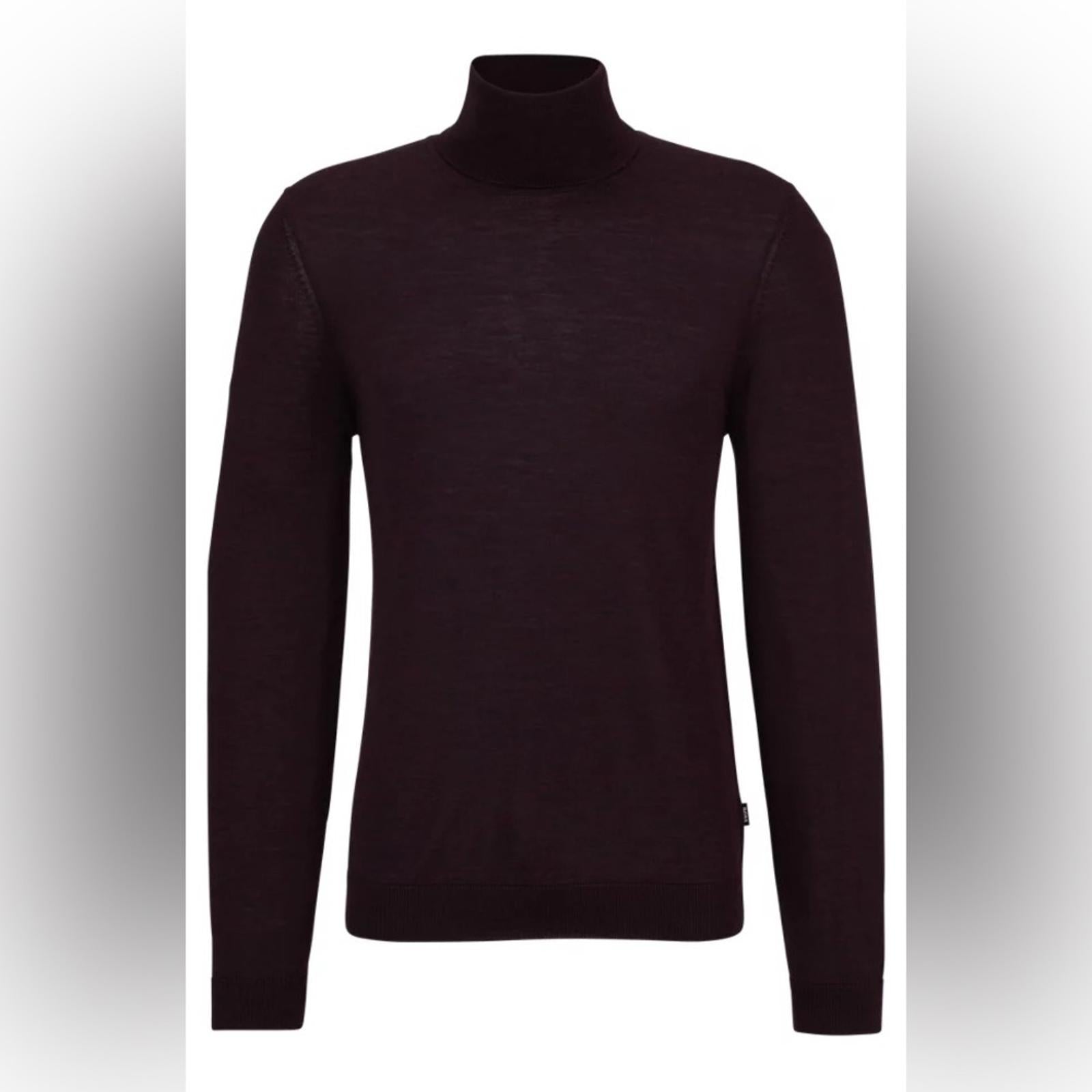 BOSS Slim-Fit Rollneck Sweater in Merino Wool, Size XL New w/Tag $198