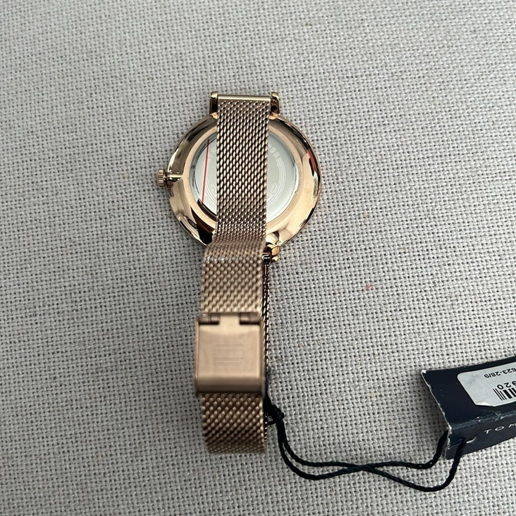 Tommy Hilfiger Alexa Carnation Rose Gold-Tone Mesh Ladies Watch #1782158 NWT