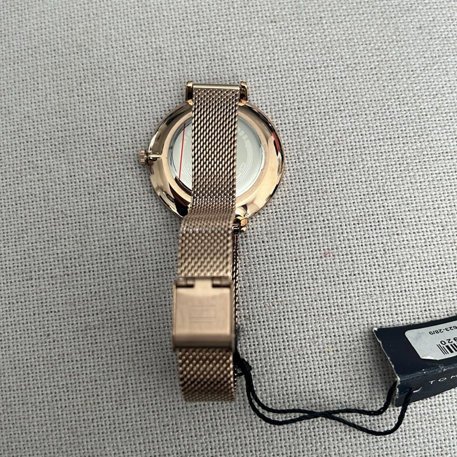 Tommy Hilfiger Alexa Carnation Rose Gold-Tone Mesh Ladies Watch #1782158 NWT
