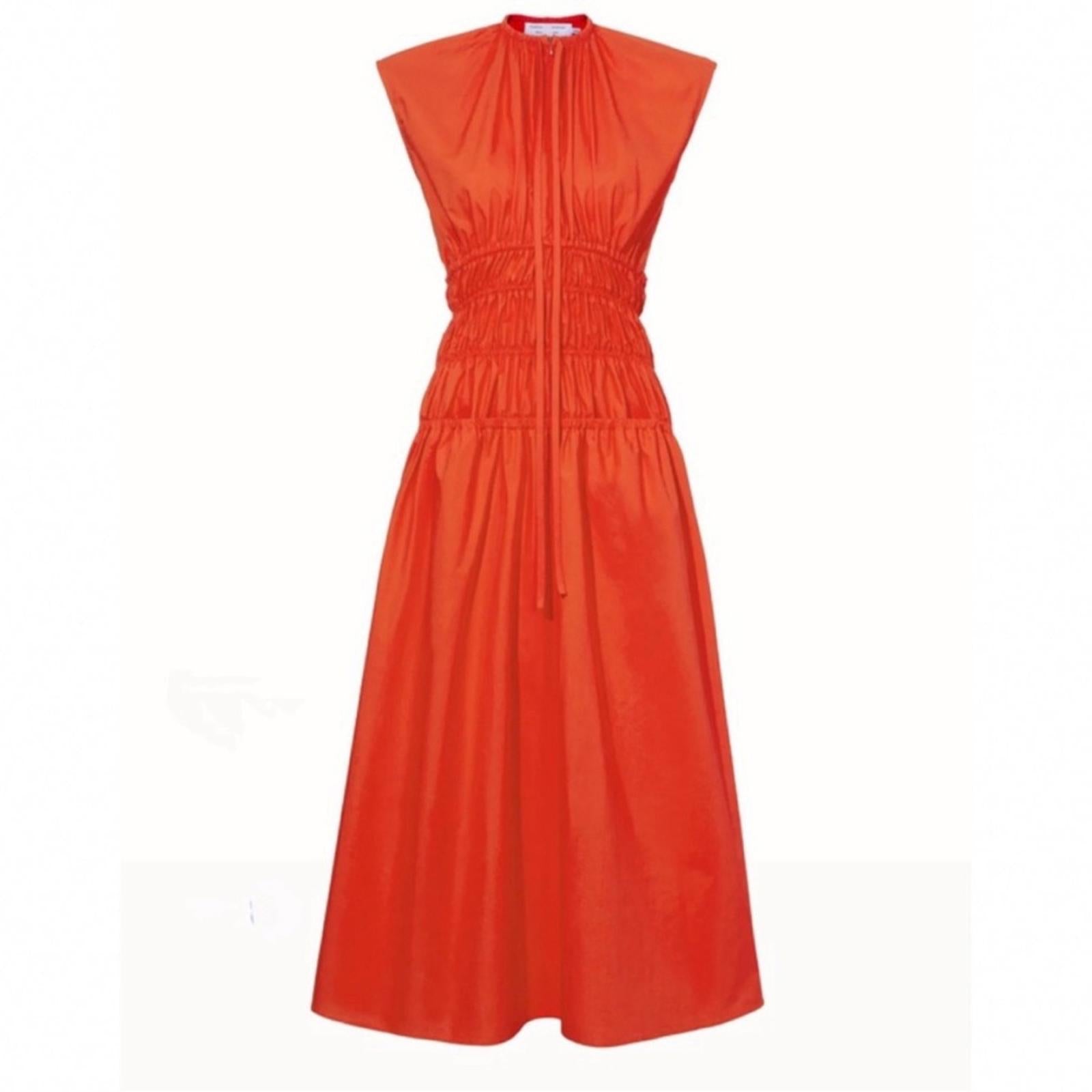 Proenza Schouler White Label Back Cutout Drawstring Midi Dress Size XL New w/Tag