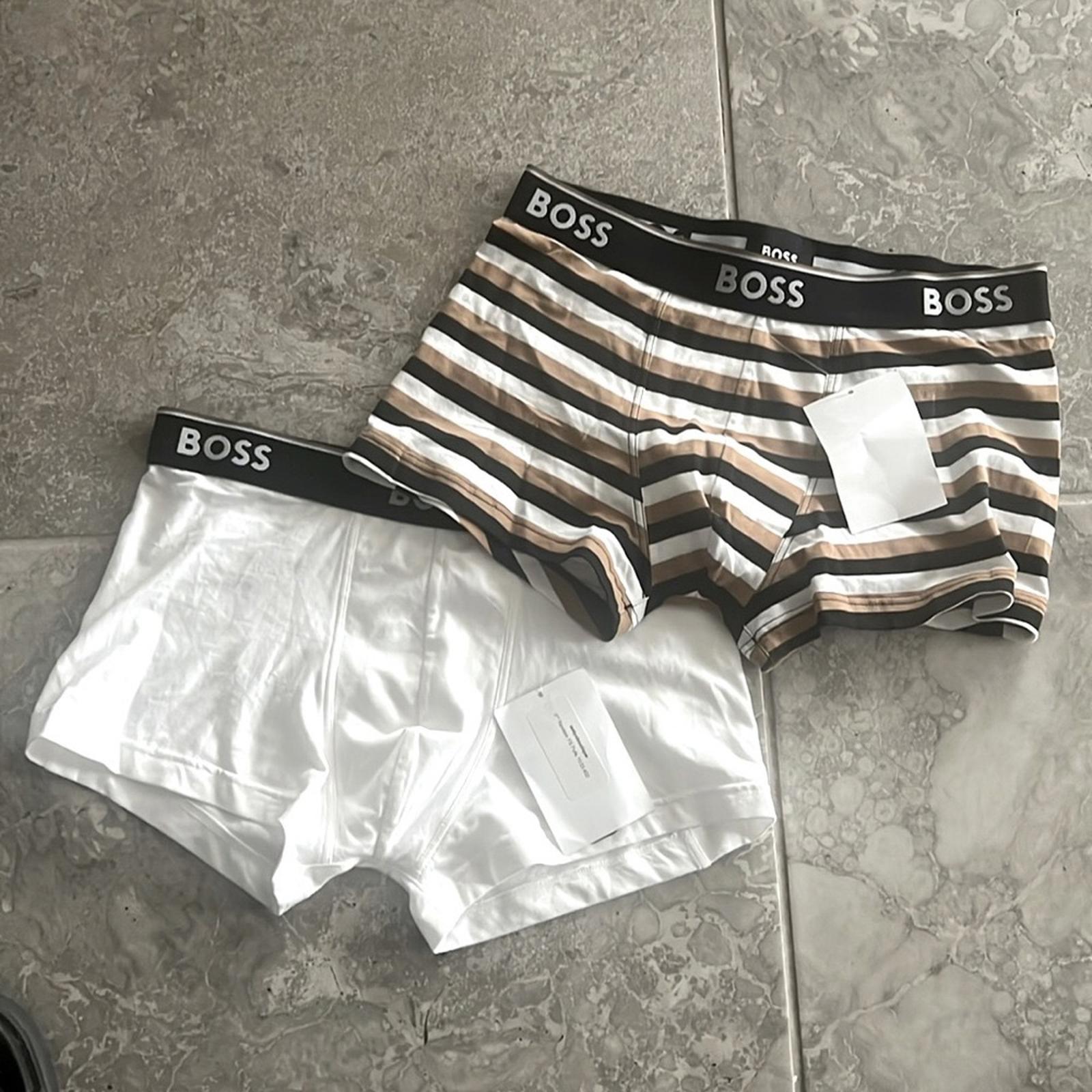 Hugo Boss 2-Pack of Stretch-Cotton Trunks with Logo Waistbands Size S, NEW w/Tag