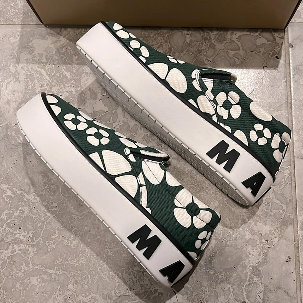Marni X Carhartt Floral Low-Cut Slip-On Sneakers, Size EU44 US11 New w/DustBag