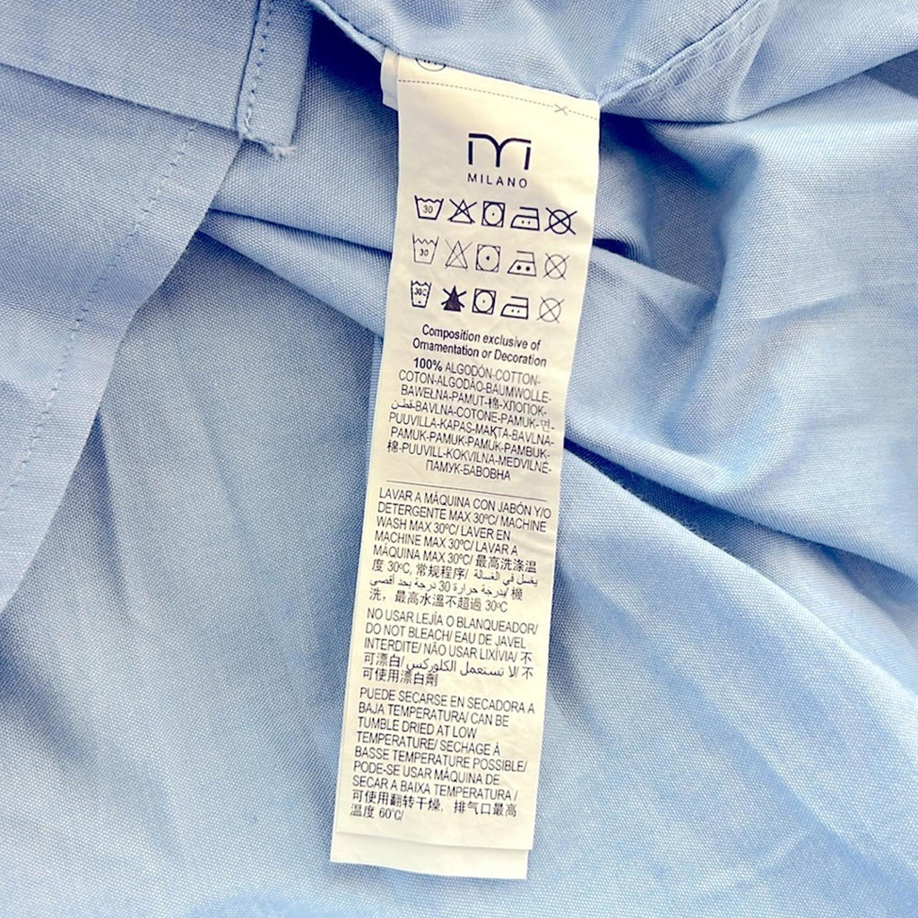 Milano Tailored Fit Dress Shirt in Blue, Size XL EXCELLENT!