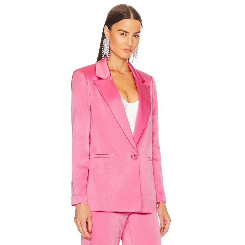 NWT Alice+Olivia Revolve Denny Notch Collar Boyfriend Blazer, Pink New w/Tag