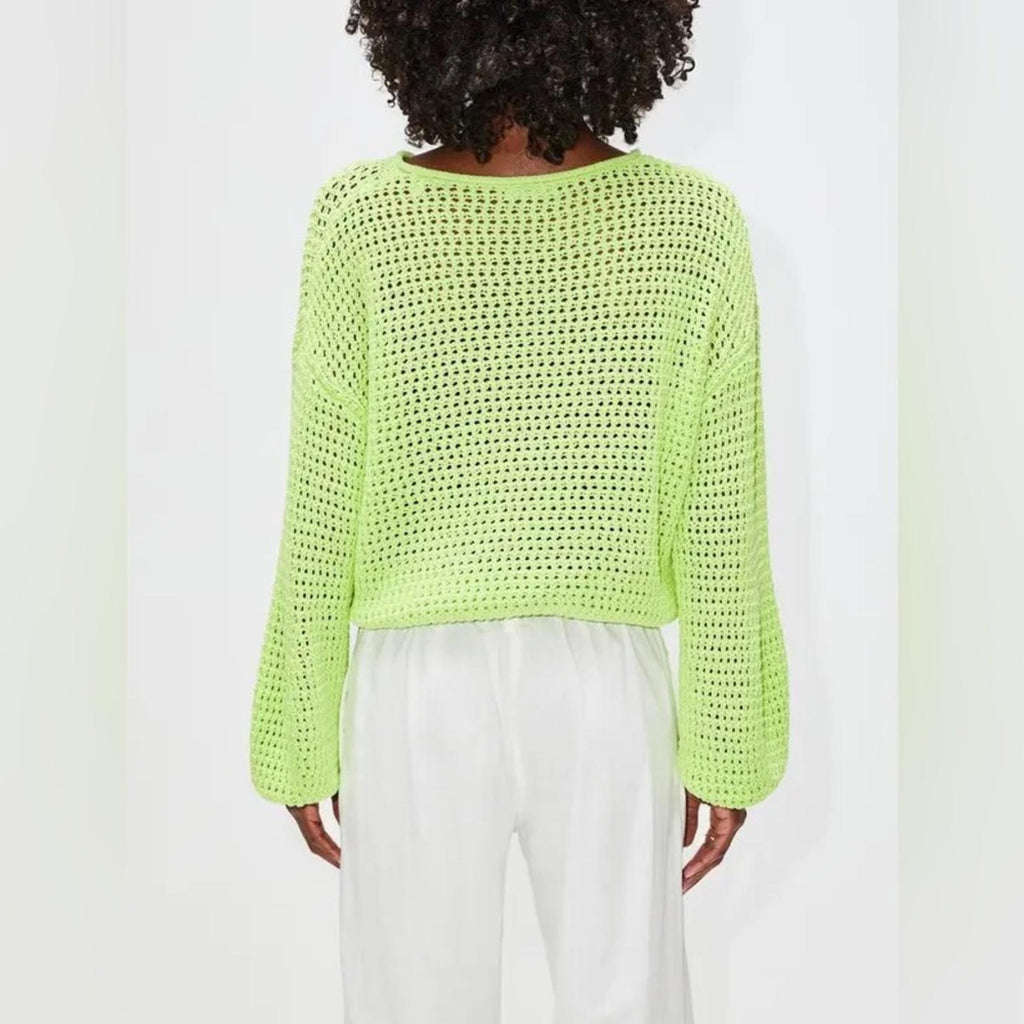 New A.L.C Loose Knit Sweater in Lime Green, Size XL New w/Tag Retail $350