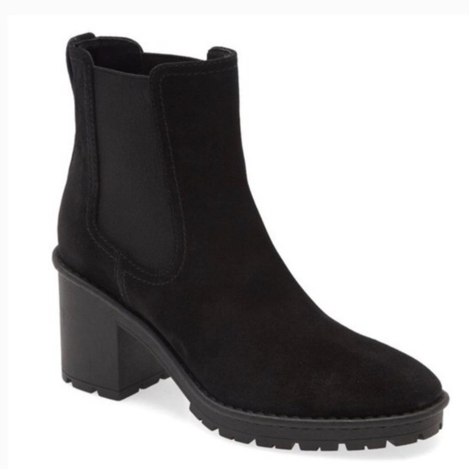VINCE Henderson Weatherproof Chelsea Moto Combat Boot, Black Size 9M New in Box