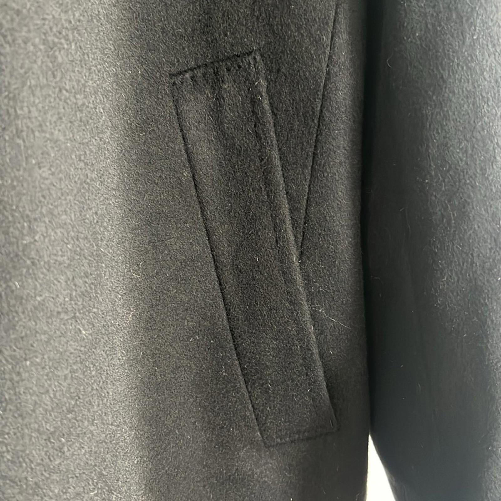 BOSS Cashmere-Wool Trench Coat in Black, Size IT 56, US 46R New w/o Tag
