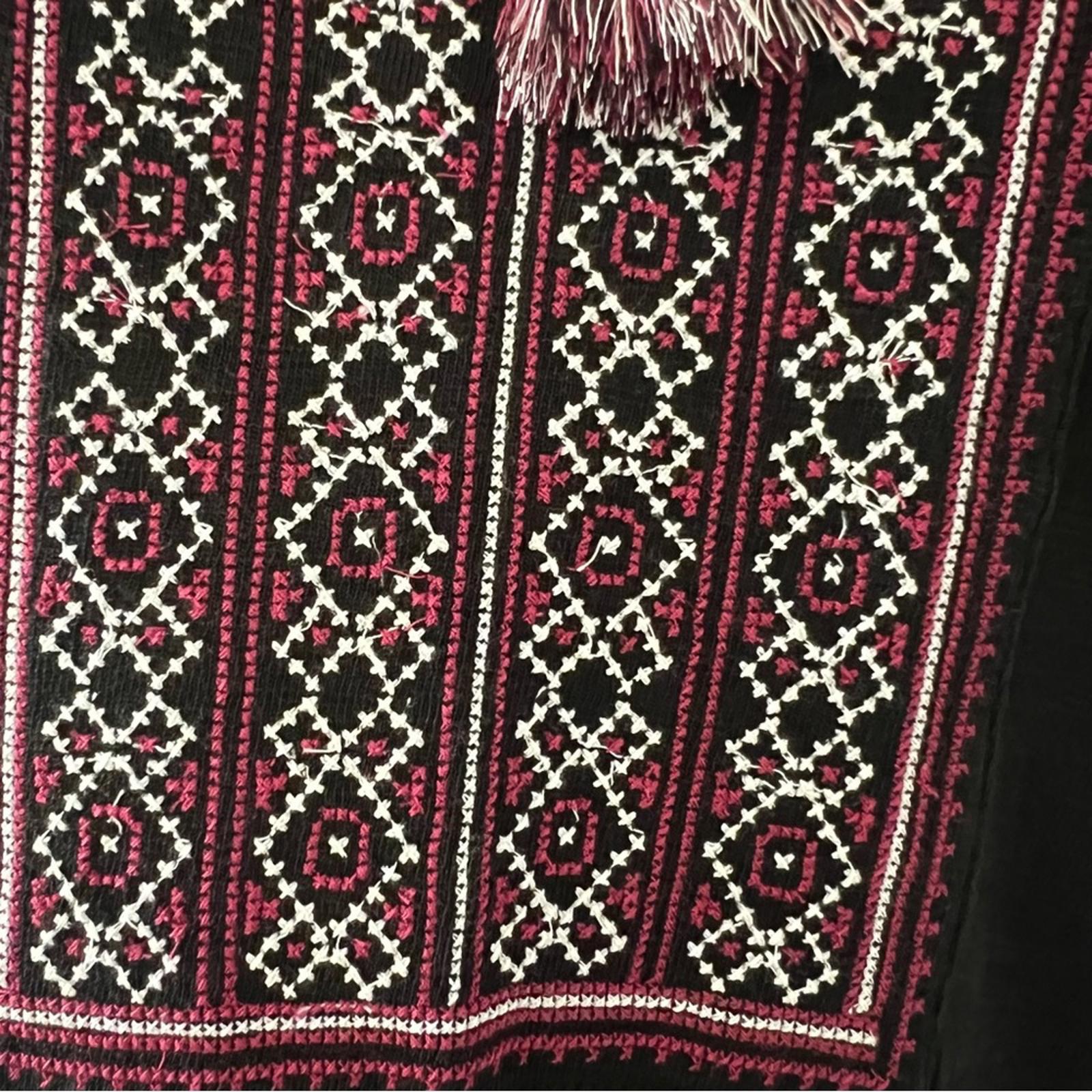 NEW J.Jill Embroidered Sleeveless Knit Dress, Black Size S Retail $129