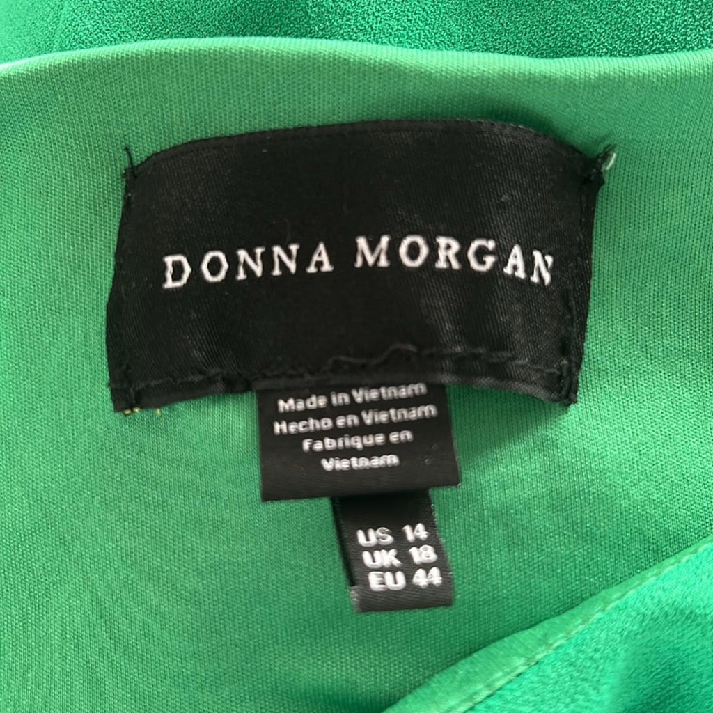 Donna Morgan Jewel-Neck Exposed-Zipper Mini Dress, Size 14 EXCELLENT