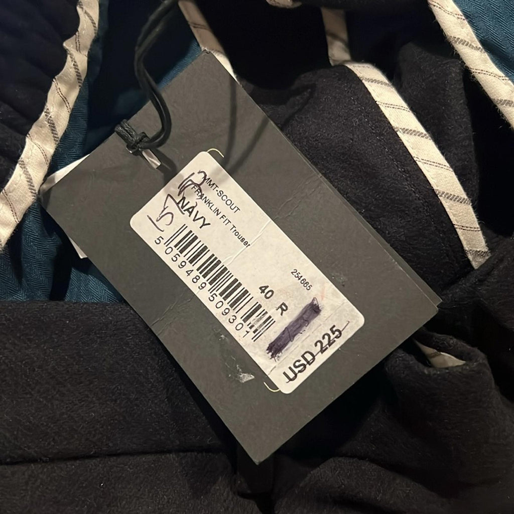 Ted Baker Scout Franklin Fit Wool Blend Trousers in Navy Size Waist 40R NWT $225
