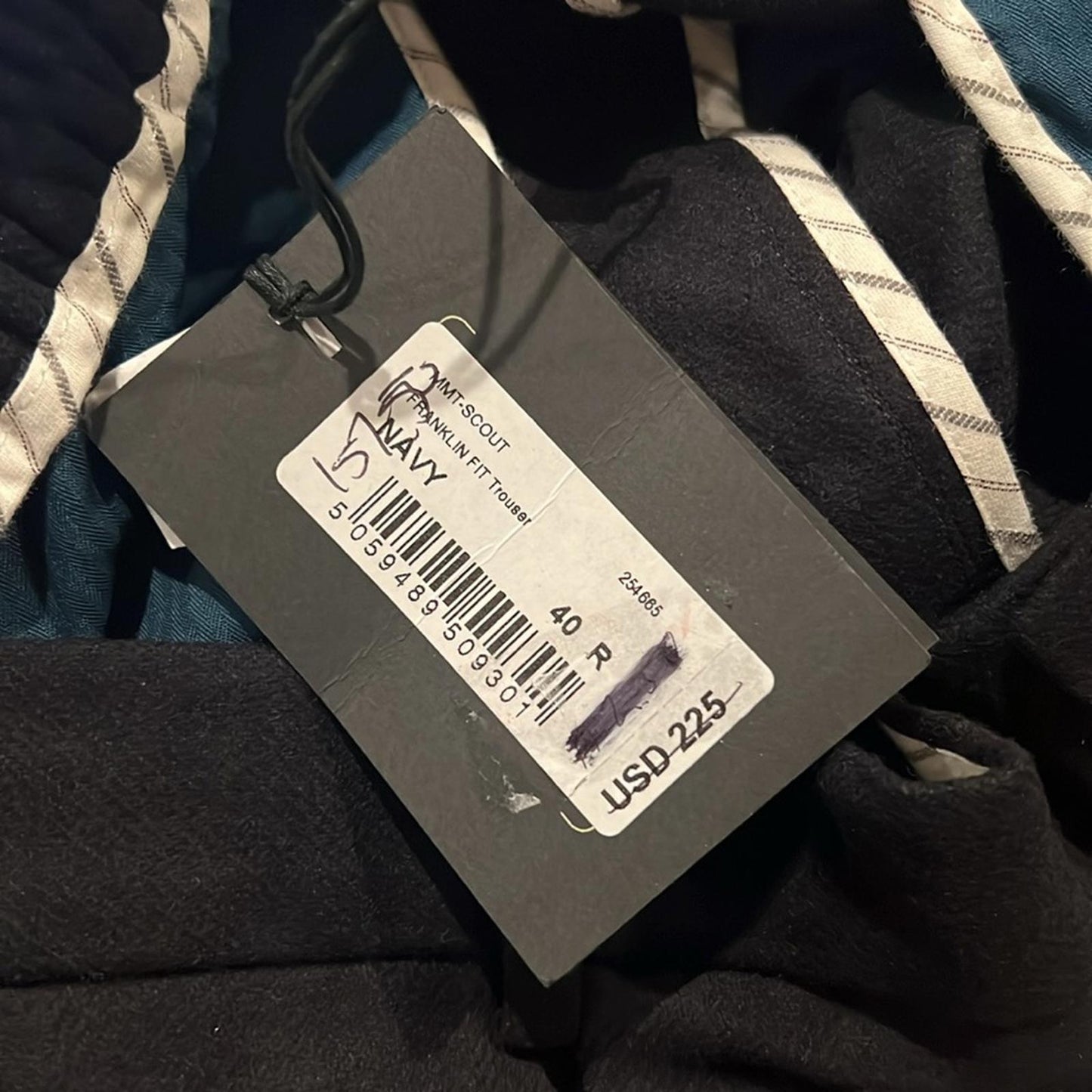 Ted Baker Scout Franklin Fit Wool Blend Trousers in Navy Size Waist 40R NWT $225