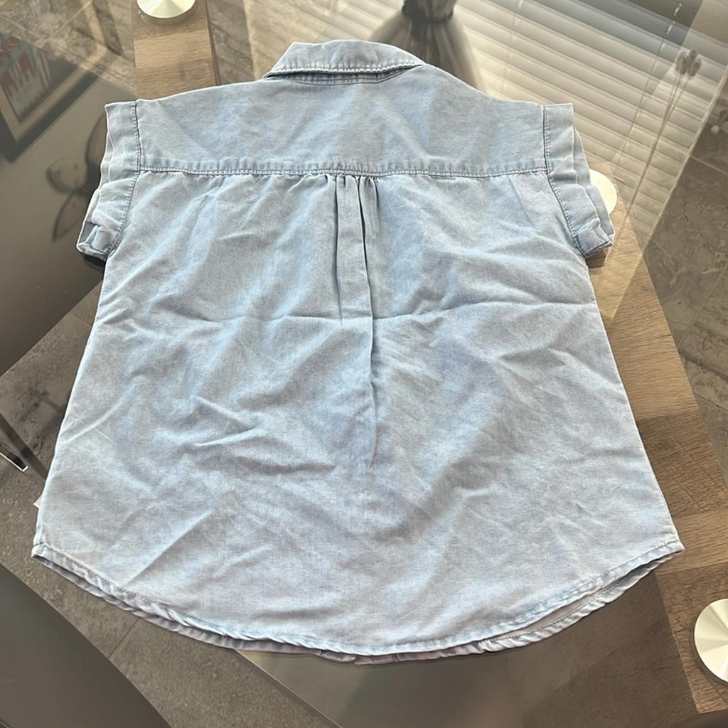 Calvin Klein Girls Relaxed Denim Button-Down Shirt, Size M (8/10) NEW Sold Out!