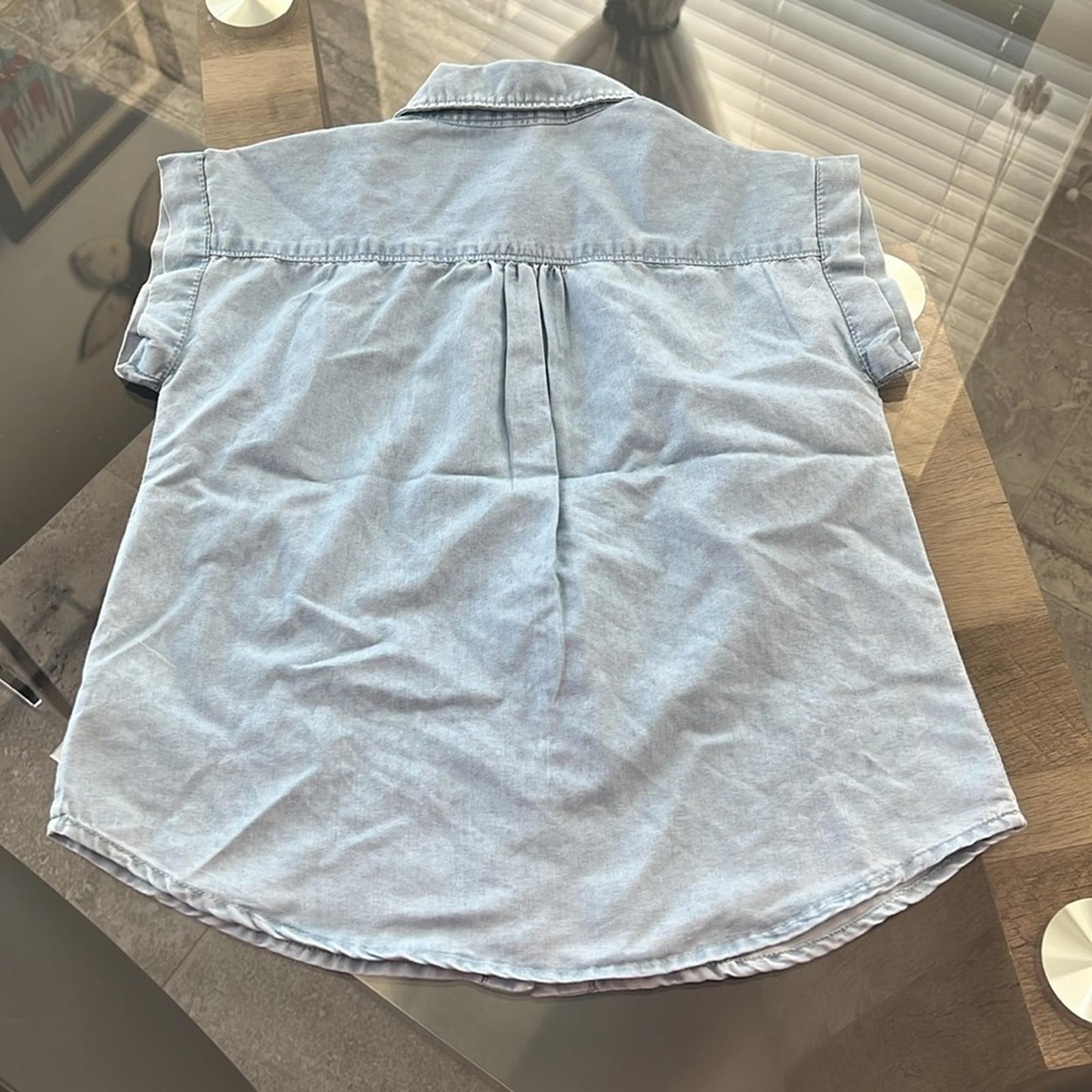 Calvin Klein Girls Relaxed Denim Button-Down Shirt, Size M (8/10) NEW Sold Out!