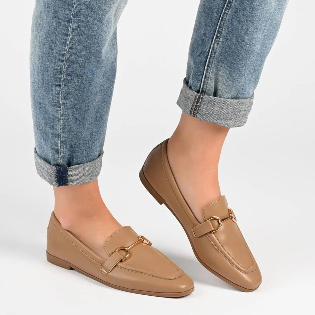 Journee Collection Mizza Slip-On Loafers in Tan, Size 12 NEW in Box
