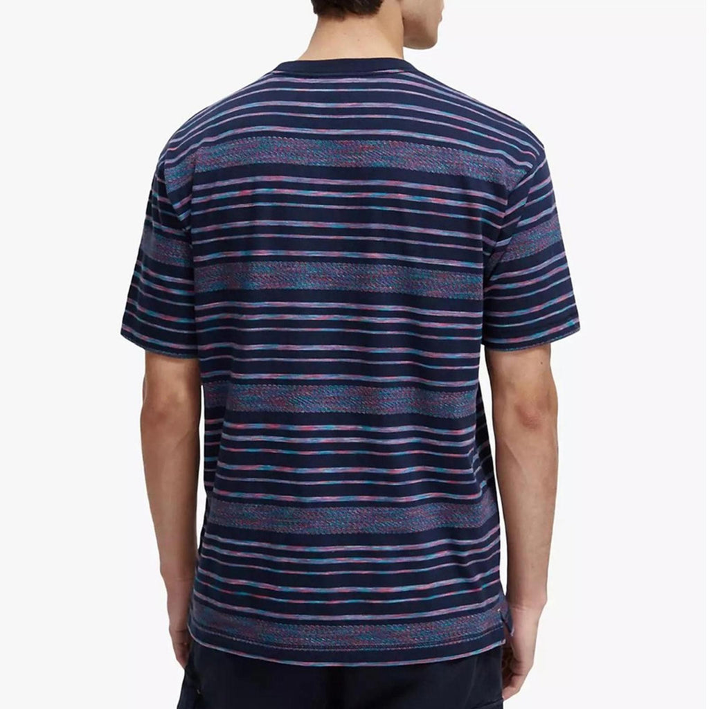 Scotch & Soda Structured Stripe Tee, Size M New w/Tag