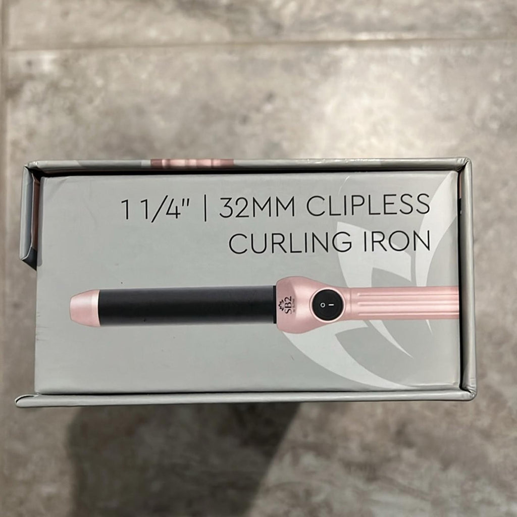 SB2 1¼” | 32MM Clipless Curling Iron +Heat Resistant Glove Lifetime Warranty NWT