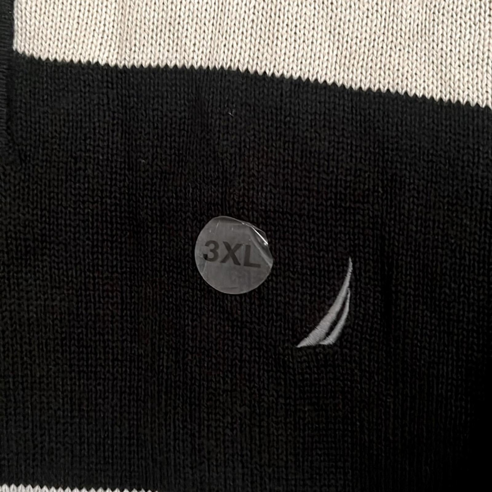 Nautica Quarter-Zip Elbow Patch Mock Neck Sweater, Size 3XL NEW w/Tag