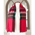 Lauren Ralph Lauren Woven Scarf, Red Plaid 126cm x 126cm NEW