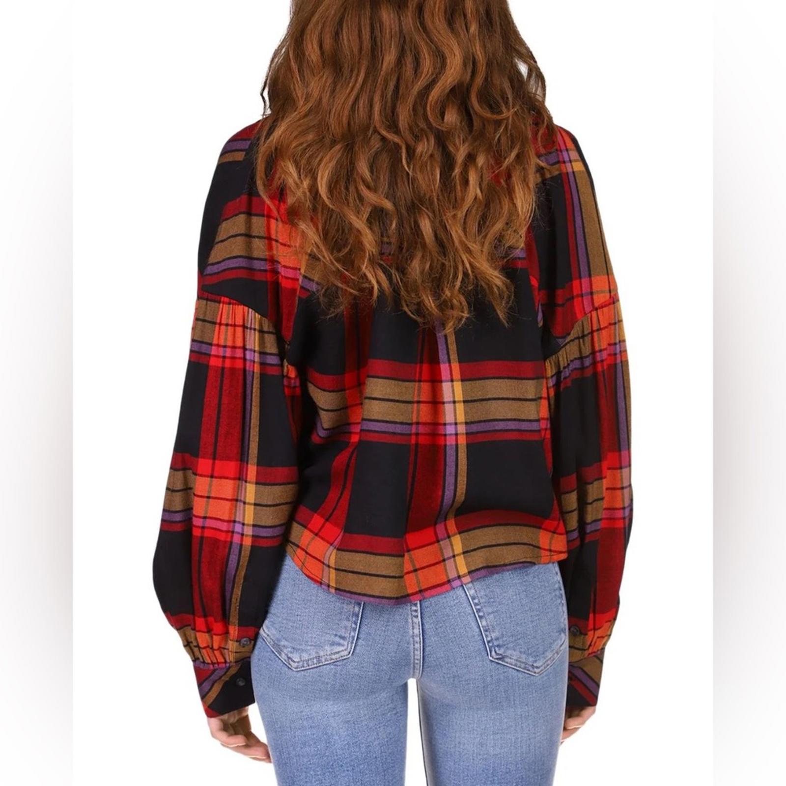 Anthropologie’s Sanctuary The Cabin Plaid Button-Down Shirt, Size M New w/Tag