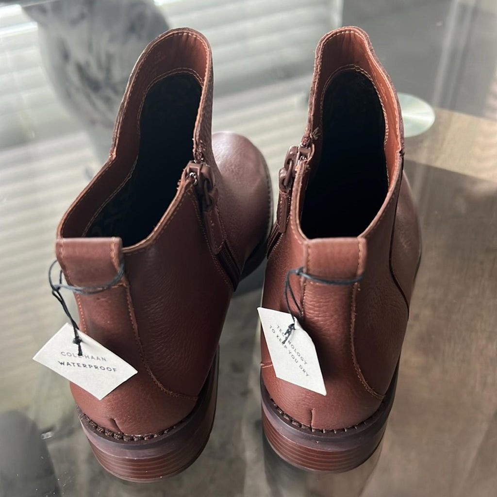 Cole Haan Waterproof River Chelsea Bootie, Brown Size 6 New w/Tag