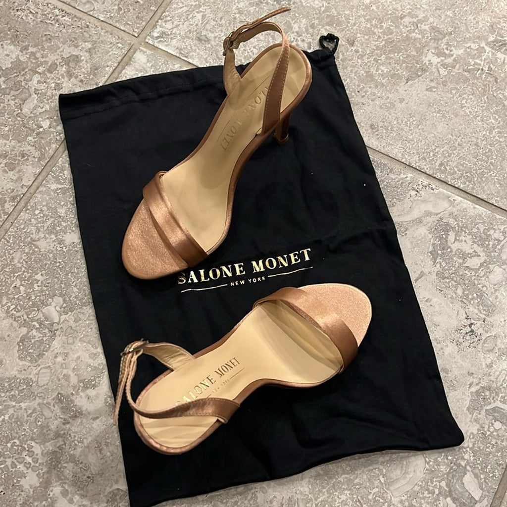 Salone Monet Sable High Heel Sandals, Size 6 New in Box with Dust Bag