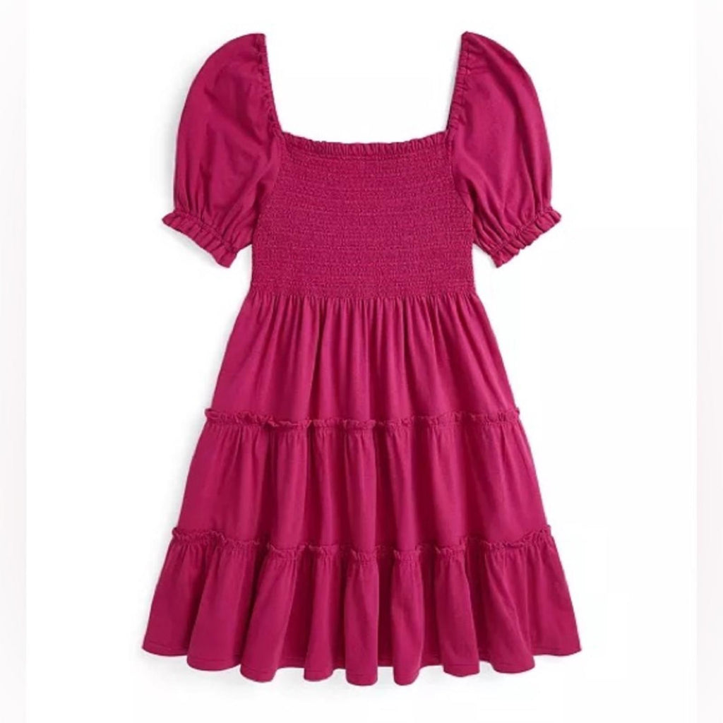 Polo Ralph Lauren Big Girls Smocked Cotton Jersey Dress in Pink, NWT, Size XL
