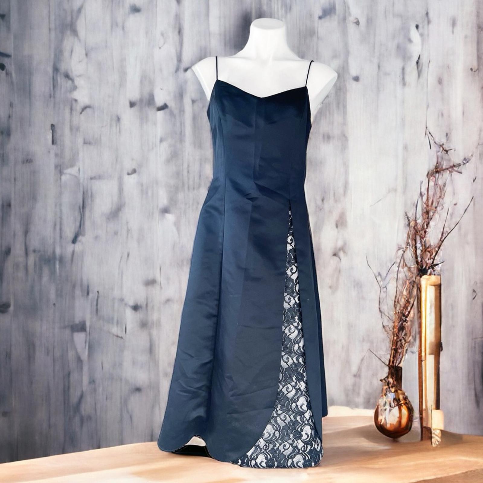 NWT Betsey Adam Black Satin Fit & Flare Dress Size 10 New w/Tag Retail $139.99