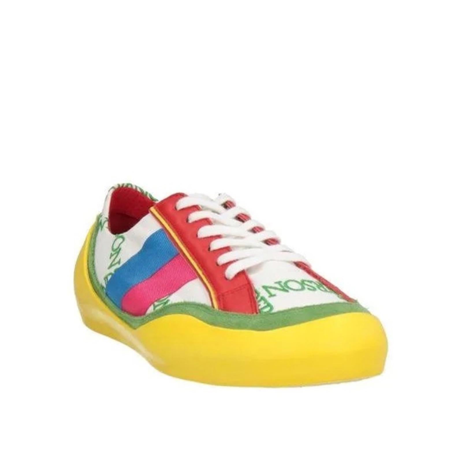 JW Anderson Color-Blocked Canvas LaceUp Bubble Sneakers, Size 42 New in Box