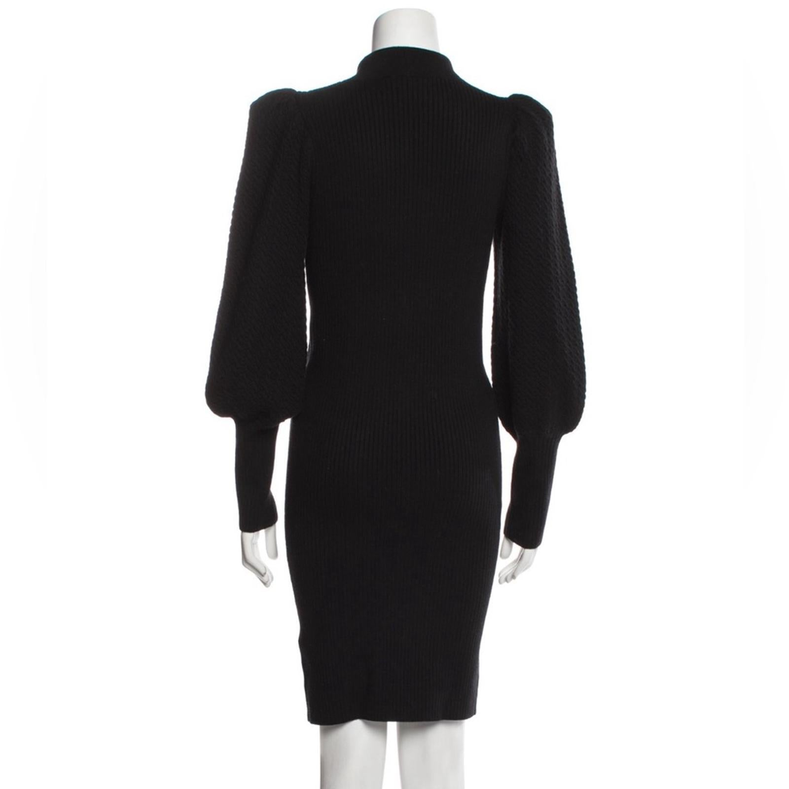 Alice+Olivia Revolve* Caleb Puff Sleeve Bodycon Sweater Dress, Size S New w/Tag