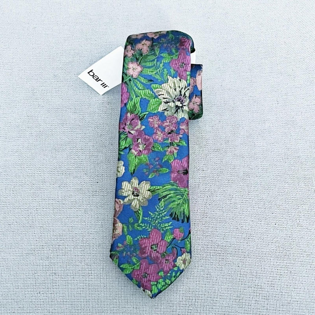 Bar III Men's Botanical Blue Neck Tie Style 13C22-2044 New w/Tag