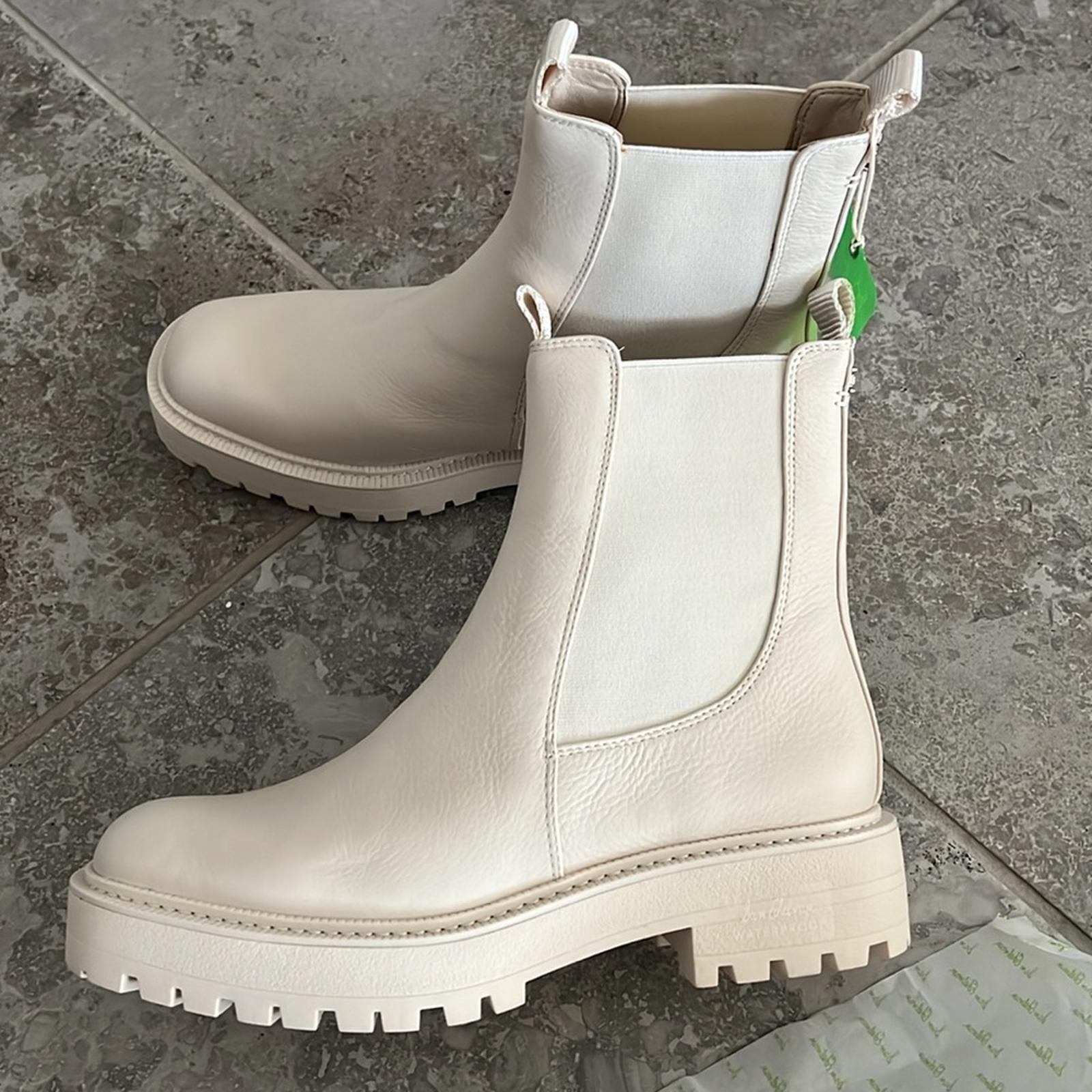 Sam Edelman Laguna Waterproof Pull On Booties Ivory Leather Size 11 New SOLD OUT