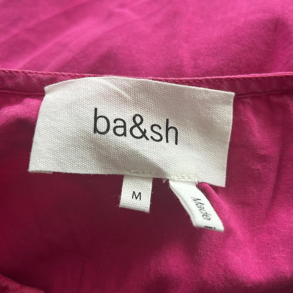 Ba&Sh ILO Hot Pink Fuchsia Embroidered Babydoll
Pullover Blouse Size M New w/Tag