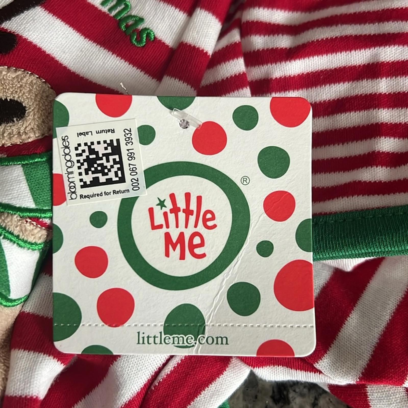 Little Me Boys' Reindeer Stripe One Piece Footie - Baby Size 3 Months New w/Tag