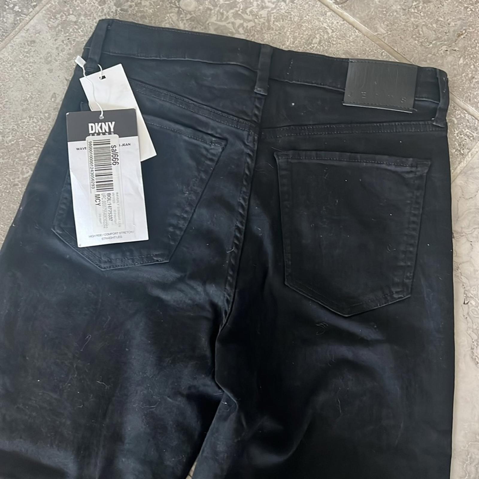 DKNY JEANS Waverly Straight-Leg Jeans, Rinse Black Size 28/6 New w/Tag