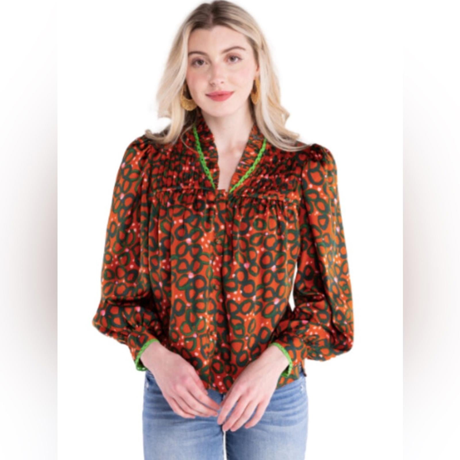 Alden Adair Oliver Top in Disco Floral Size S, New in Packaging
