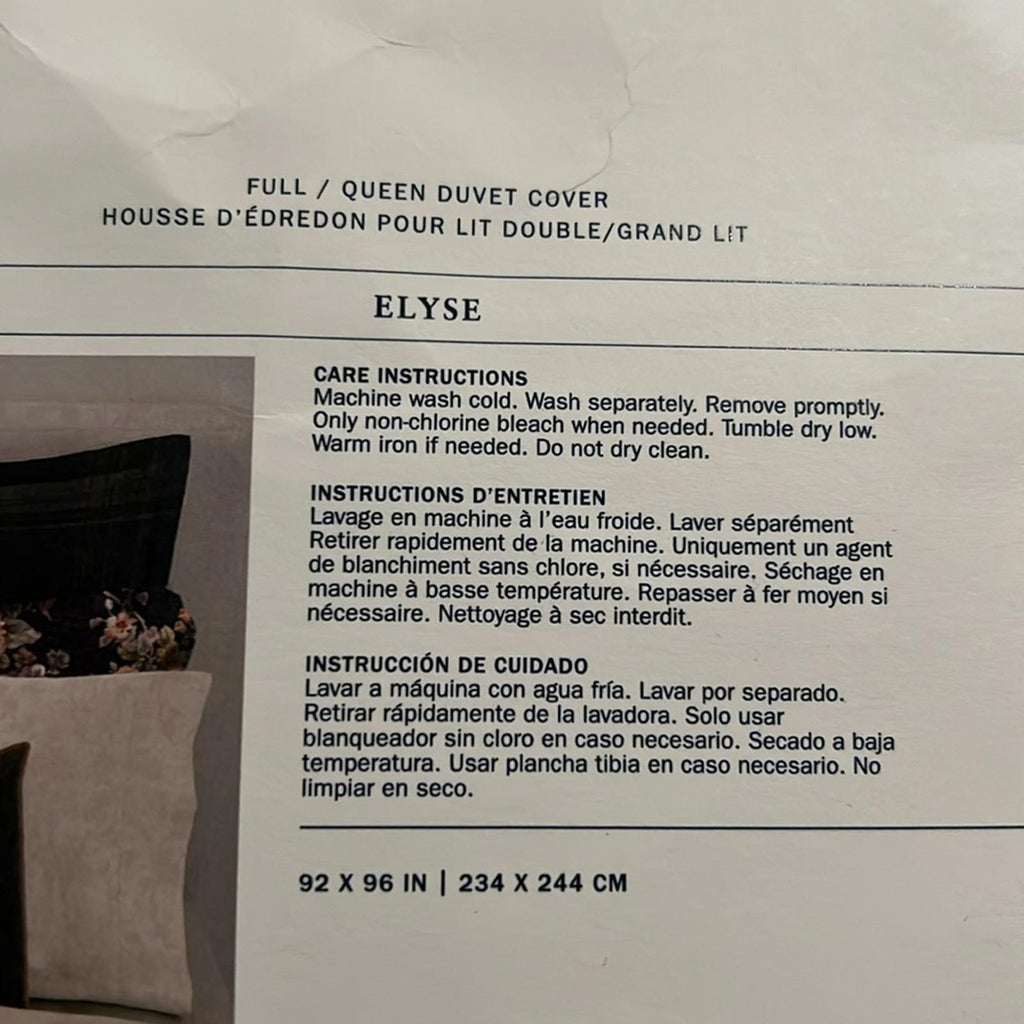 Ralph Lauren Elyse Duvet Cover Full/Queen in Eggplant, NWT $430