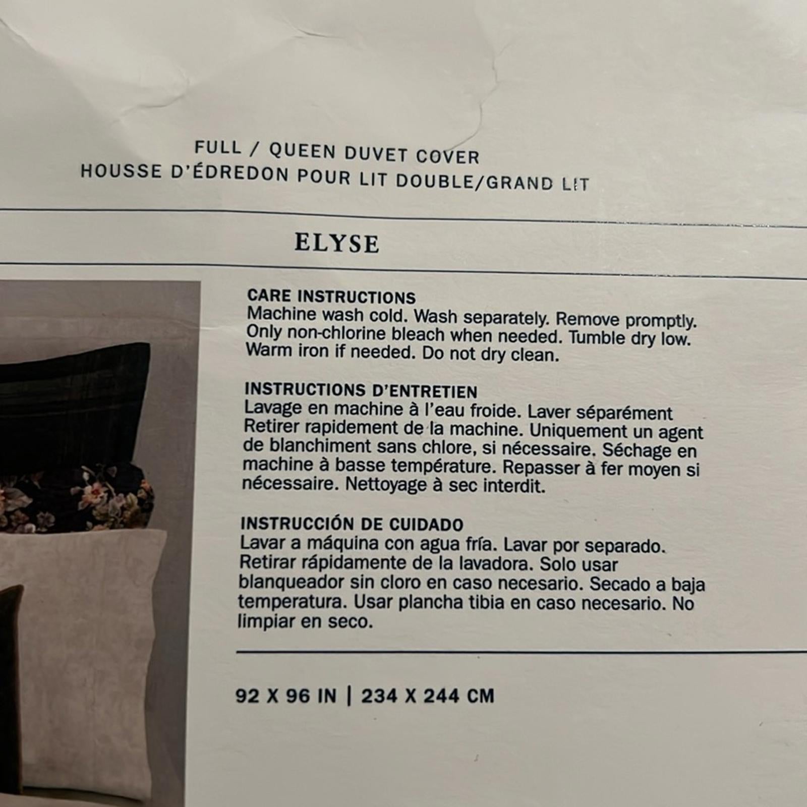Ralph Lauren Elyse Duvet Cover Full/Queen in Eggplant, NWT $430