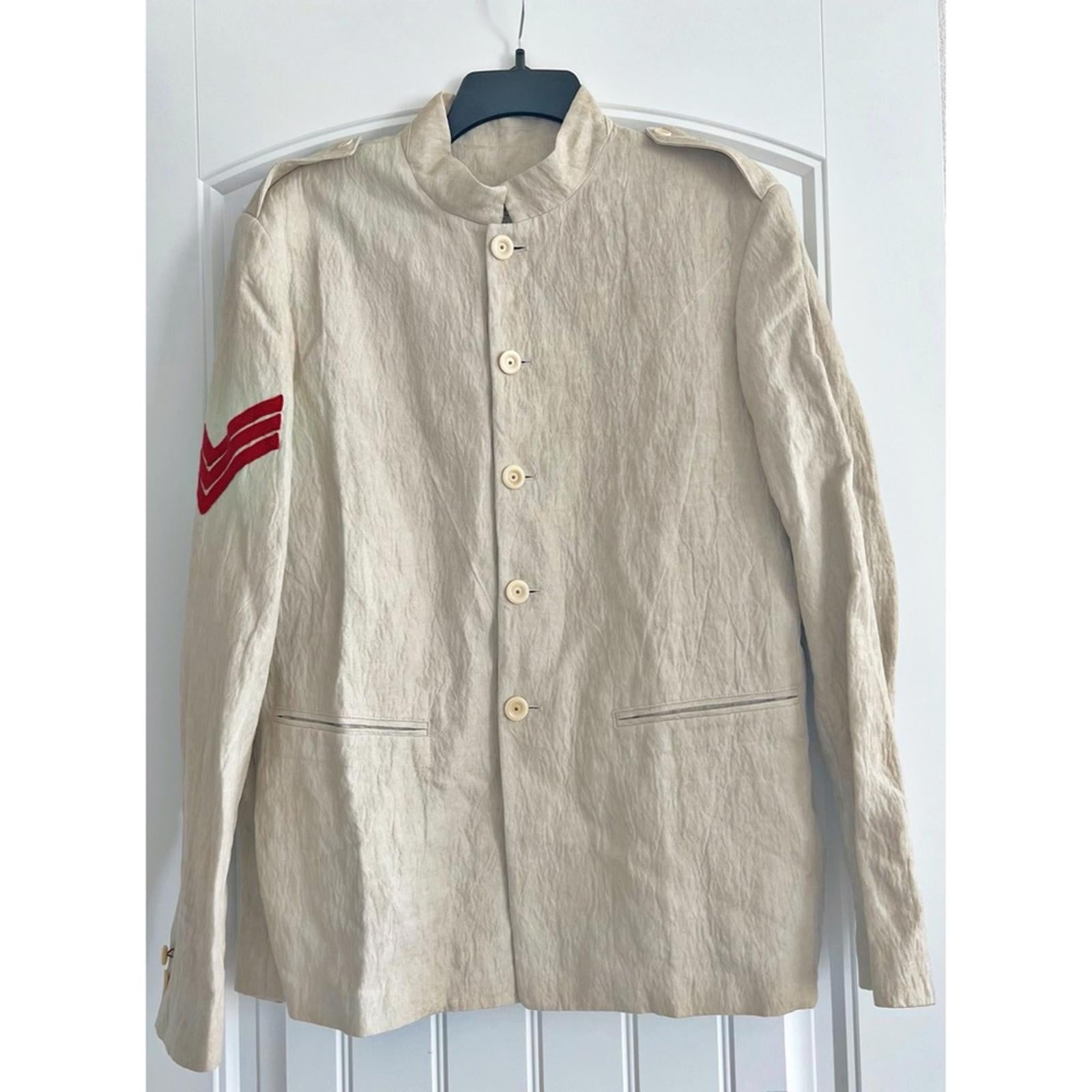 John Varvatos Slim Fit Cotter Ring Button Military Jacket, Size 50 NEW $1,298
