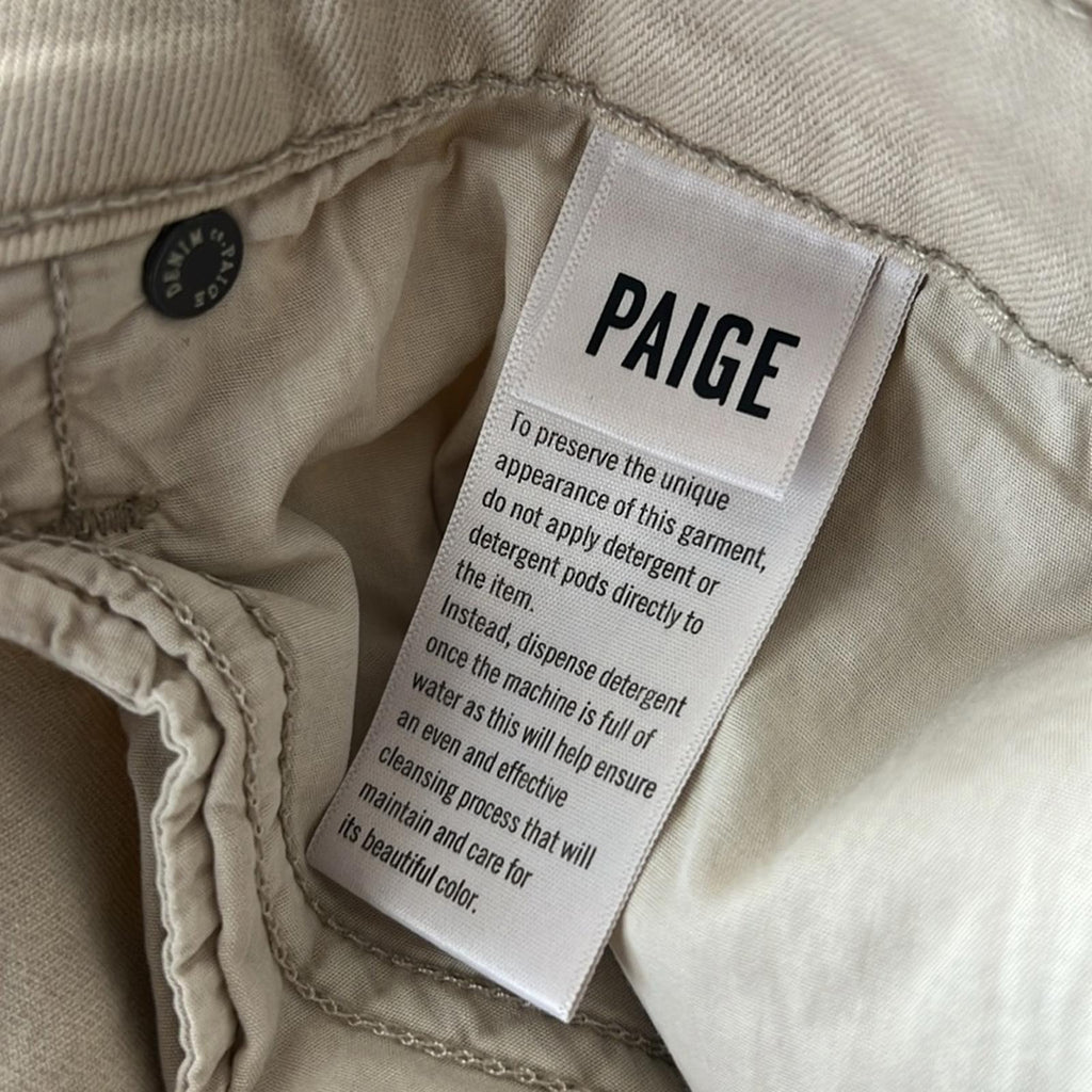 NEW Paige Lennox Khaki Twill Pants, Size 40, New with Tag