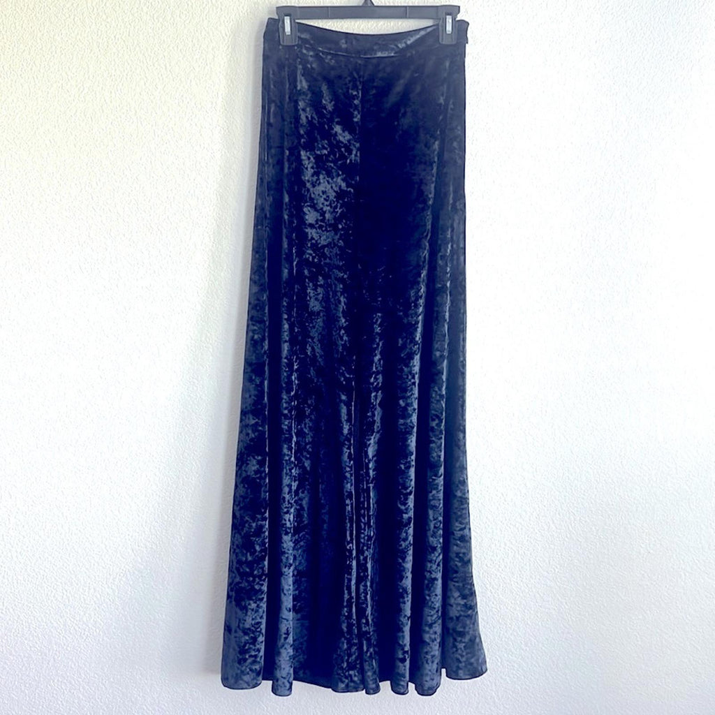 LIKELY Jasmine Crushed Velvet Wide Leg Pants in Navy, Size 2 NEW w/Tag