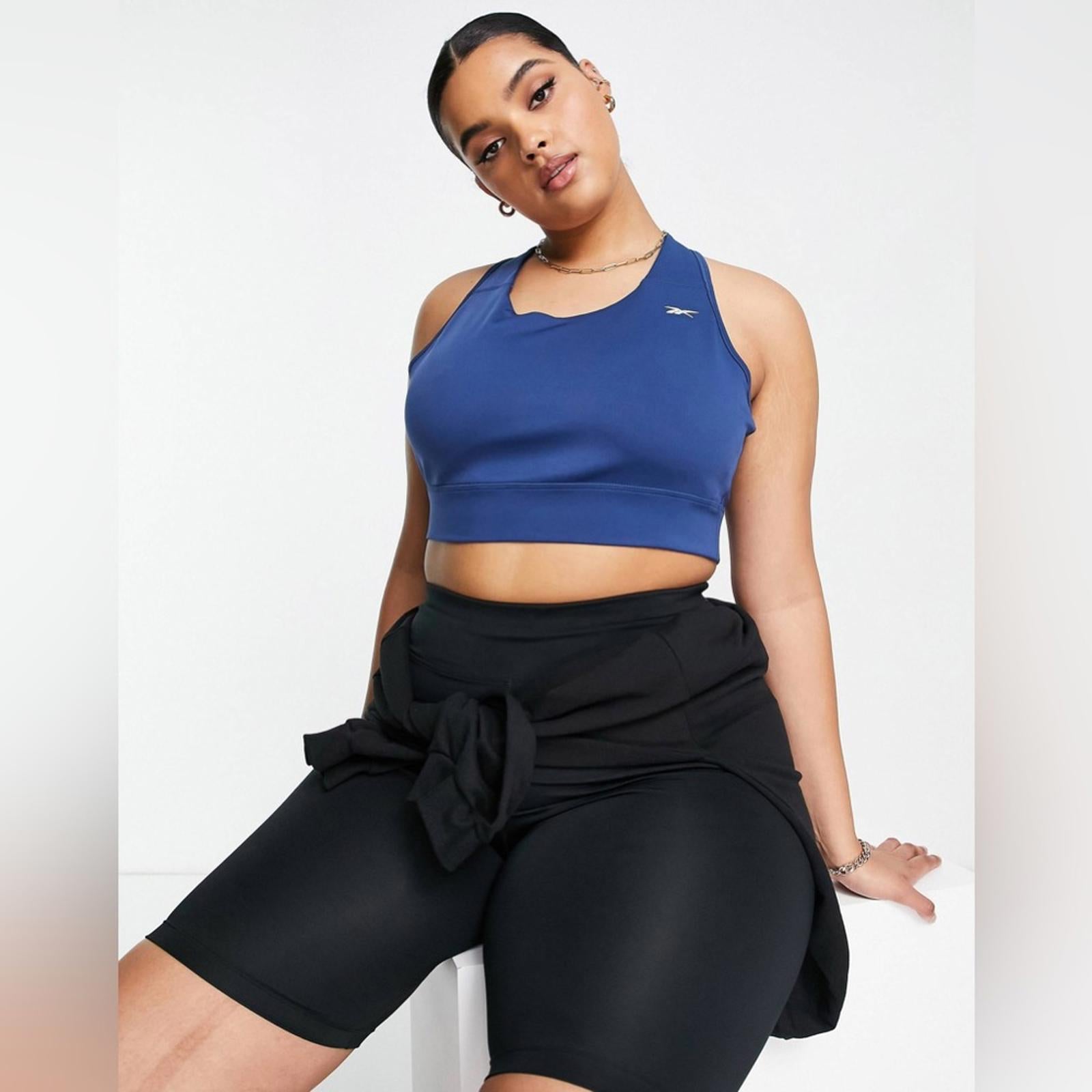 NWT Reebok Training Plus Essentials High-Support Sports Bra, Blue Size 3X