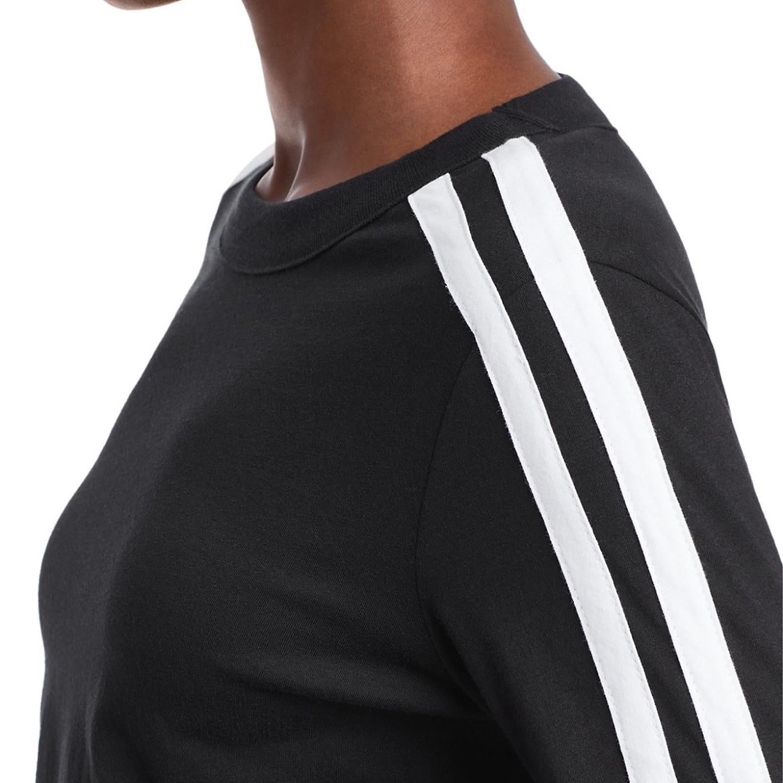 n:philanthropy Caia Striped-Sleeve Tee Long Sleeve, Size S New w/Tag