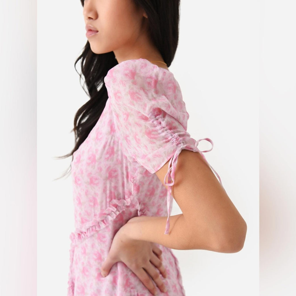 LoveShackFancy Posh Mini Dress, Rose Patch Size 4 New w/Tag Retail $445
