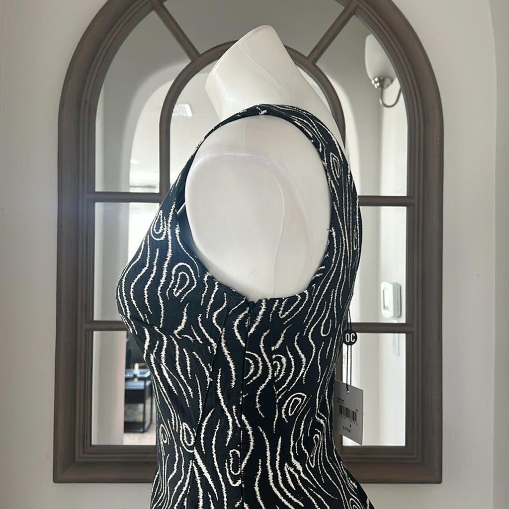 Opening Ceremony Fit & Flare Mini Dress in Black/White Size 4 New w/Tag $475