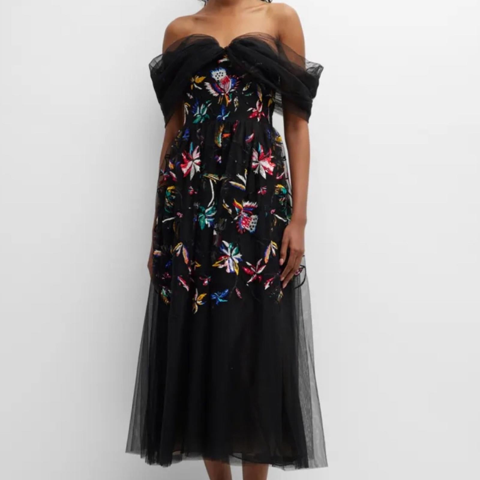 Jason Wu Collection Tulle Off-Shoulder Cocktail Dress Size 10, NWT Retail $3,395